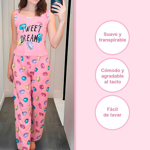 Pijama 6 Pzs Blusa Pantalón Camisón Conjunto 3 Ropa Mujer