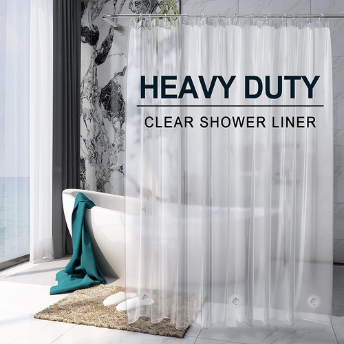 Amazerbath Heavy Duty Shower Curtain Liner Calibre 12, 72 X 