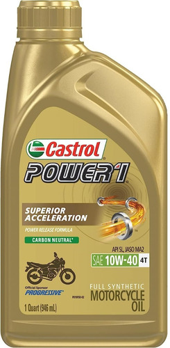 Aceite Motos Castrol 10w-40 Power 1 Full Sintético Original