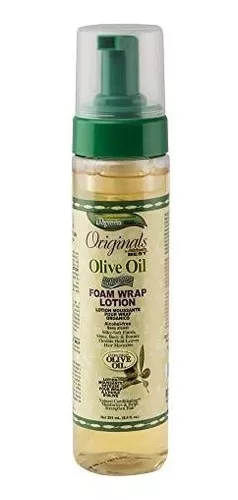 Originals by Africa's Best Olive Oil Foam Wrap Lotion 6.5oz Bottle Natural  Conditioning Alcohol Free Flexible Hold Moisturizes and Helps Strengthen  Hair