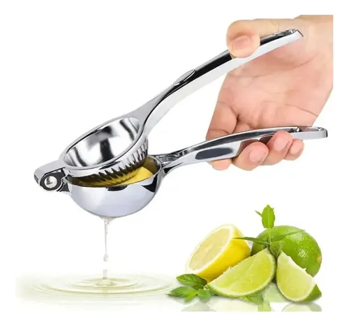 Espremedor De Limão Inox Manual Maciço Super Forte Prateado