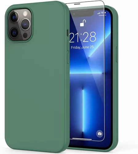 Funda iPhone 13 Pro Max silicona (verde oscuro)