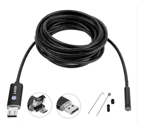 Cámara Boroscopio Usb 5mts Automotriz Eurotech 4666