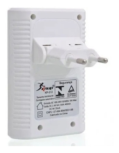 Carregador De Pilhas Knup 512-aa