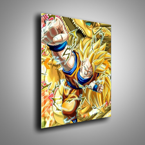 Cuadro Metalico Dragon Ball Z, Goku, Ssj3, Aluminio, Lamina