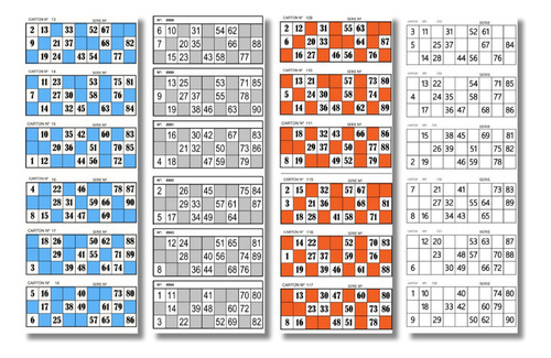 Cartónes De Bingo 1.200 Tiras Pdf Kit Para Imprimir
