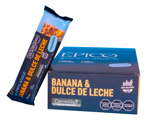 Barritas Epico Cormillot Sabor Banana Y Ddl X18 Unidades