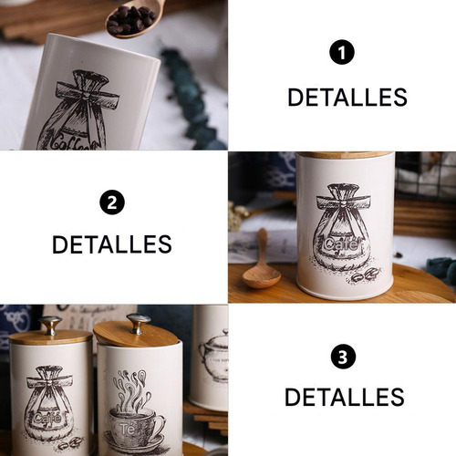 3 Latas Sellables Para Café, Tarros De Cocina Para Almacenar