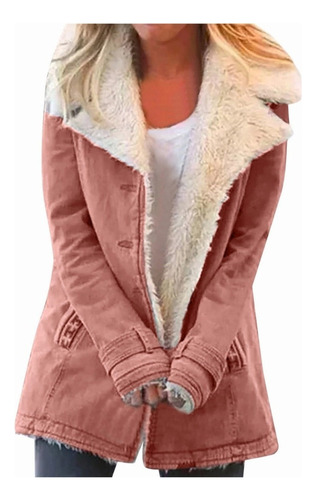 Chaqueta De Mujer De Talla Grande Con Botones Y Solapa