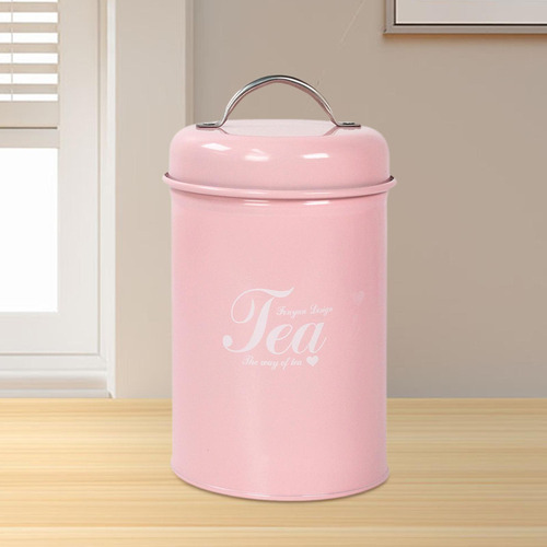 Cf Jarra De Almacenamiento De Comida De Café Con Té Rosado