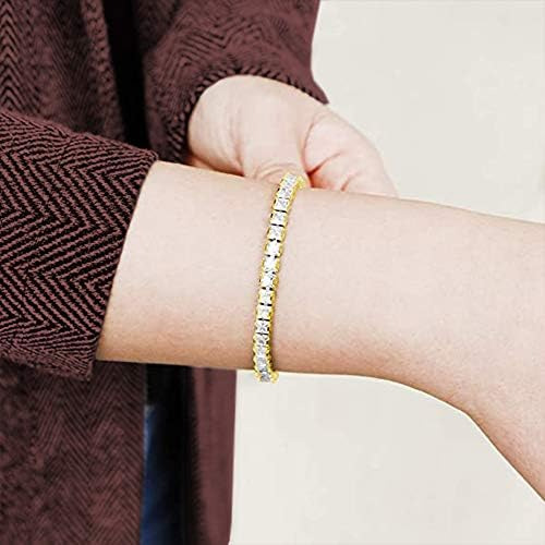 Savlano 14k Chapado En Oro Cubic Zirconia 3mm Square Princes