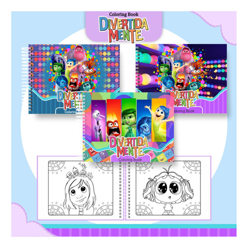 Livro De Colorir Divertidamente Com 50 Desenhos Folhas 180g Capa Dura Personalizado Com Nome Na Capa