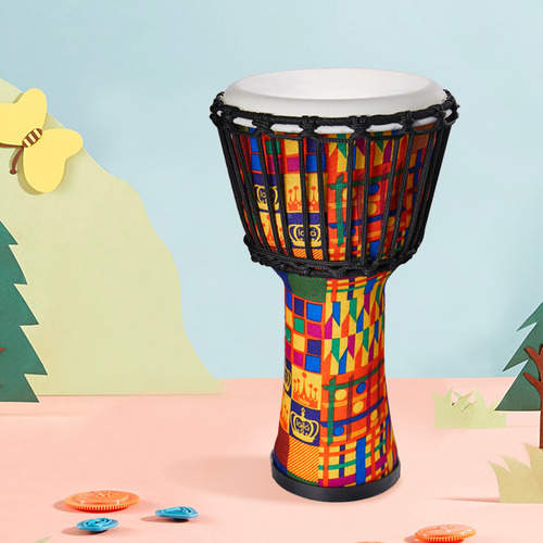 Tambor Congo De 8 Pulgadas Con Patrón De Tambor Africano Con