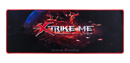 Imagen 1 de 4 de Mouse Pad gamer Xtrike Me MP-204 de goma y tela 295mm x 770mm x 3mm negro