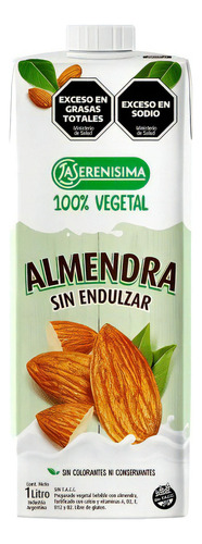 Leche De Almendras Vegetal Sin Azúcar 1 Lt La Serenisima