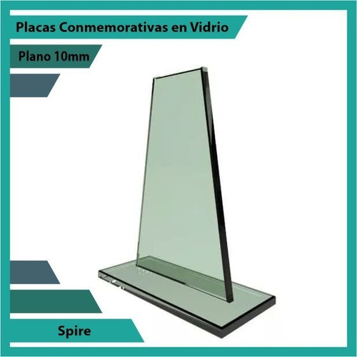 Trofeo En Cristal Referencia Spire Pulido Plano 10mm