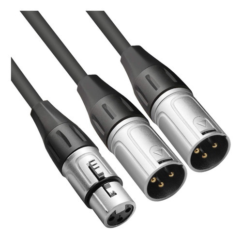 Tisino Cable Divisor Xlr, 1 Xlr Hembra A 2 Xlr Macho Conexin