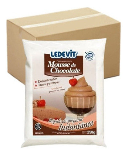 Mousse De Chocolate Ledevit 12x250 G - Cotillón Waf