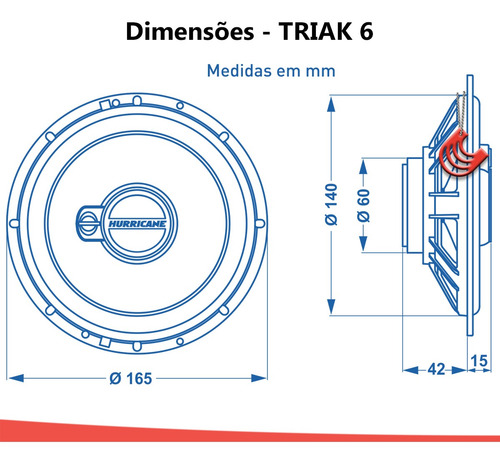 Imagem 4 de 6 de Kit Fácil Prático Alto Falante Hurricane 6 + 6x9 Pol 280wrms