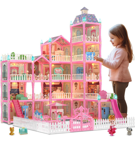 (15 Habitaciones) Joyzin 374 Piezas Doll House Dreamhouse Pa