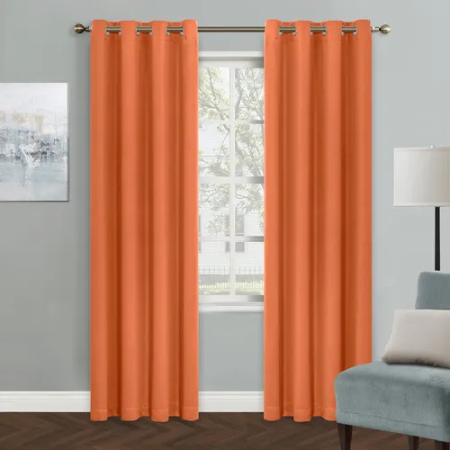 comprar Mysky Home Cortina Opaca Naranja Quemada Para Dormitorio, Co