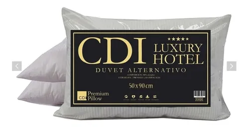 Almohada Hotelera King Size Vellón Siliconado Etiqueta Negra 90 x 50cm