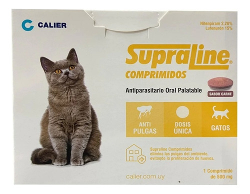 Pastilla Desparasitante Gatos Antipulgas / Supraline