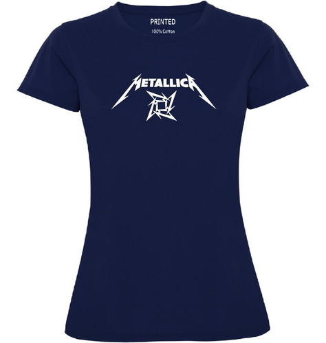 Polera Mujer Estampada Metallica LG
