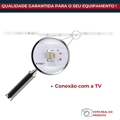 Kit 2 Barras Led Compatível Ph32b51dsgwa Ph32b51dsgw Ver. 3v