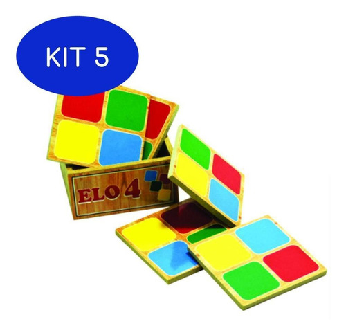 Kit 5 Jogo Desafio Elo 4 Brinquedo Educativo E Pedagógico Em