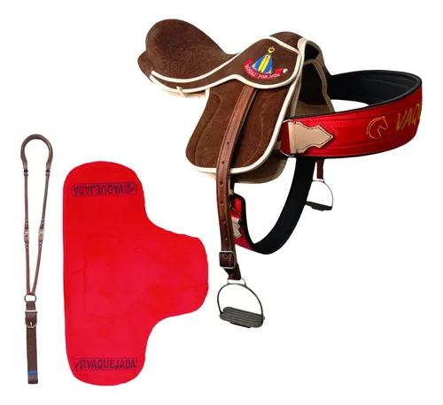 comprar Sela De Cavalo Montaria Vaquejada Cavalgada Completa Marrom