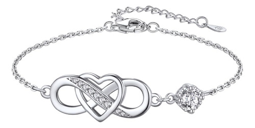 Momentwish Pulsera De Corazon Infinito Para Mujer, Pulsera D