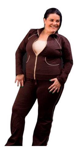 Conjunto Deportivo De Dama 3 Piezas Chaqueta Para Gordita