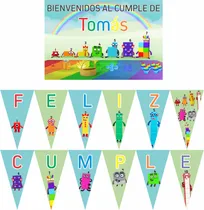 Comprar Numberblocks Poster Y Banderin Decoracion Cumpleaños