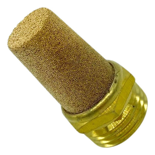 Silenciador Pneumático Rosca 1/2'' Latão Cônico - 10 Pçs