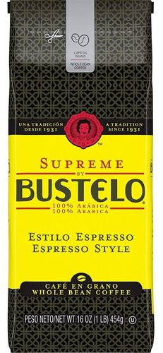 Supreme By Bustelo - Café Expreso En Grano Entero, Bolsa De 