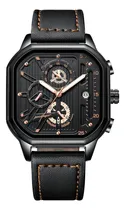 Comprar Reloj Suizo 628 Dorado Carátula Negra Correa Negra