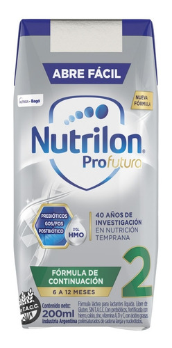 Imagen 2 de 6 de Leche Nutrilon Profutura 2 X 2 Packs 24 Bricks 200ml 6 A 12m