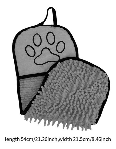 Toalla De Baño Para Mascotas De Secado Para Perros Gris