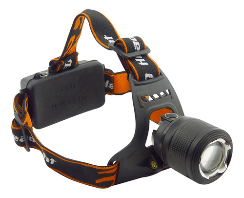 Linterna Minero 1 Led Cree, T6, Tactica Con Zoom Recargable