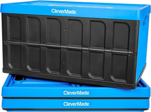 Clevermade Clevercrates 3 Cubetas Almacenar Plegables 46 L