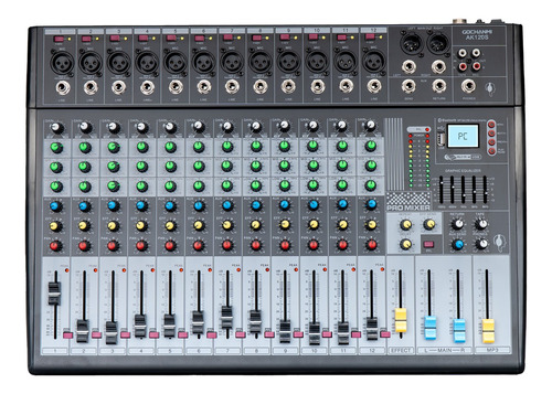 Mezclador Audio Gc Ak120 Profesional 12 Canales Usb Mixer Dj