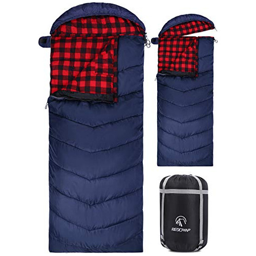 Redcamp Bolsa De Dormir De Flannel Para Adultos, Grandes Bol