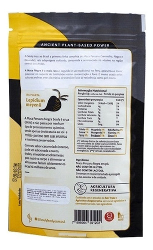 Maca Peruana Negra Em Pó Souly 100g