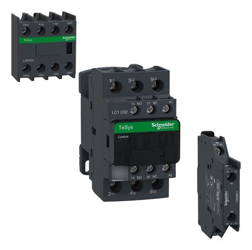 Contactor 32a 48vcd + Contacto Front 2na 2nc Lat 1na 1nc