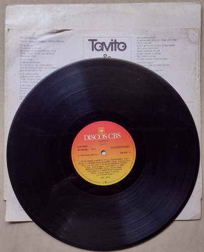 Lp Tavito Número 3 Pé De Vento 1982 Encarte Excelente Vinil (Usado)