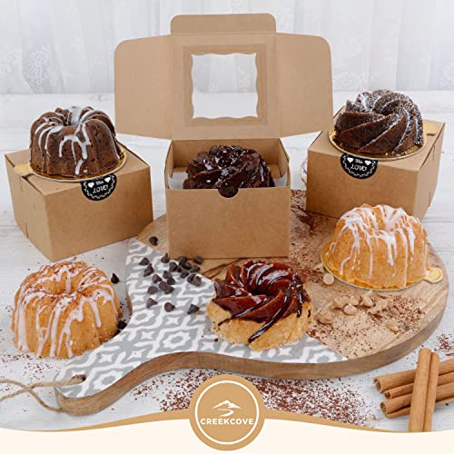 Creekcove 4.5 X 4.5 X 3 Pulgadas Cajas Para Panadería, Paque