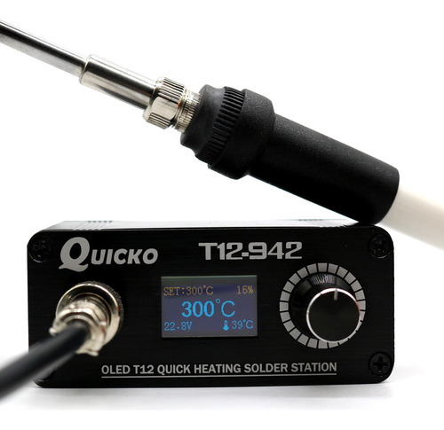 Estação De Solda Quicko Mini T12-942 Oled Temperature Kit