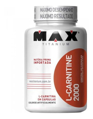 L - Carnitina 2000 - 120 Cápsulas - Max Titanium