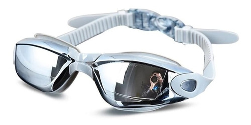 Óculos Natação Espelhado Proteção Uv Antiembaçamento Com Cor Cinza/gray